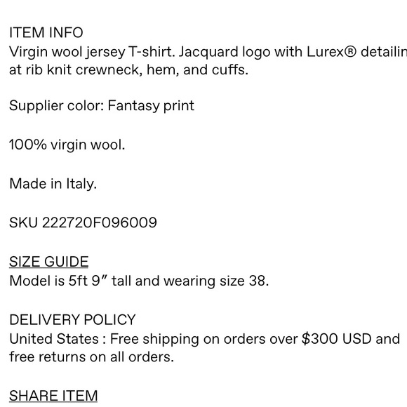 NWT Moschino Black Jacquard T- Shirt - Picture 6 of 6